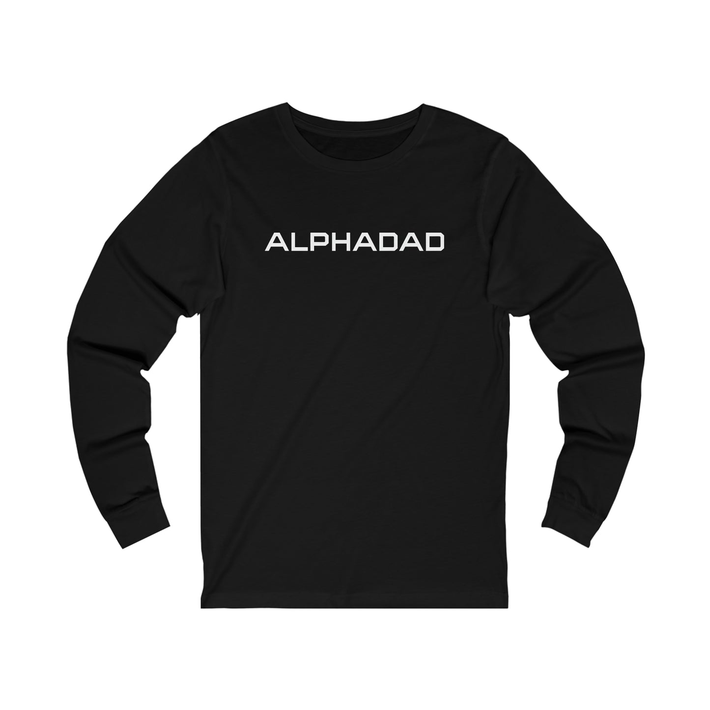 ALPHADAD White Logo Long Sleeve Tee