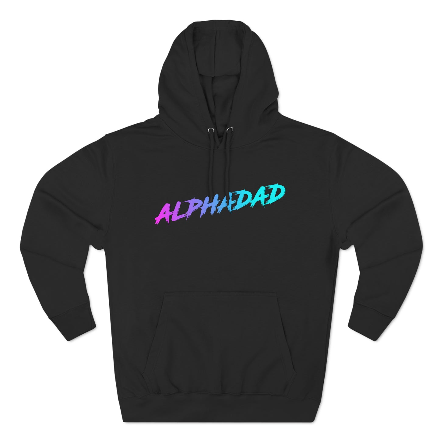 ALPHADAD Timeout Neon Logo Three-Panel Fleece Hoodie