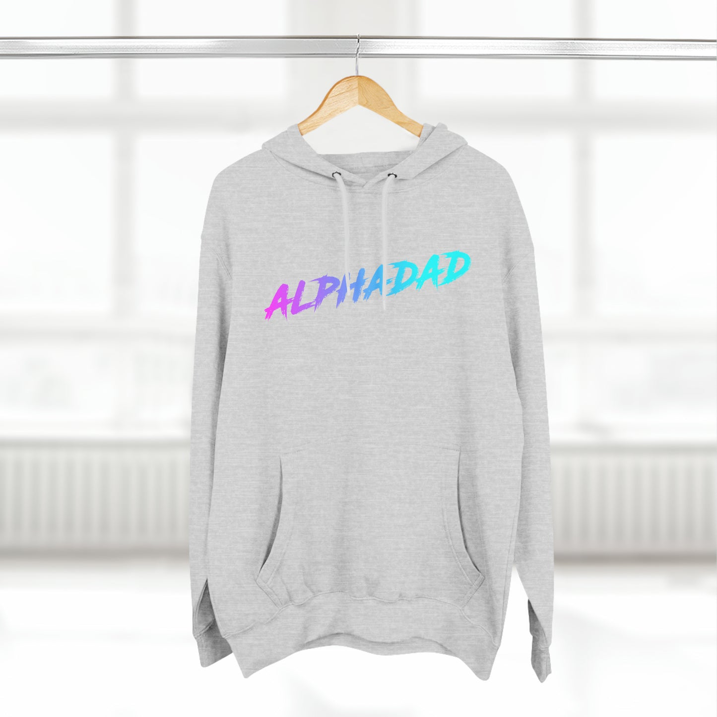 ALPHADAD Timeout Neon Logo Three-Panel Fleece Hoodie