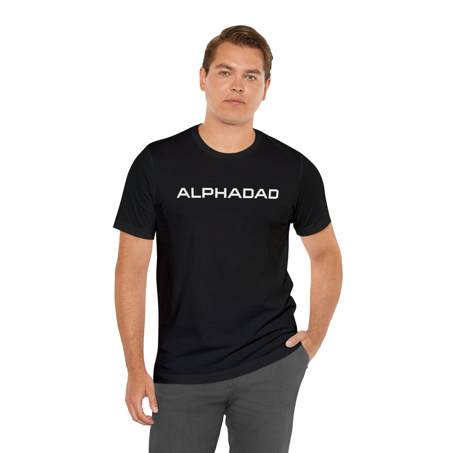 ALPHADAD White Logo Sleeve Tee