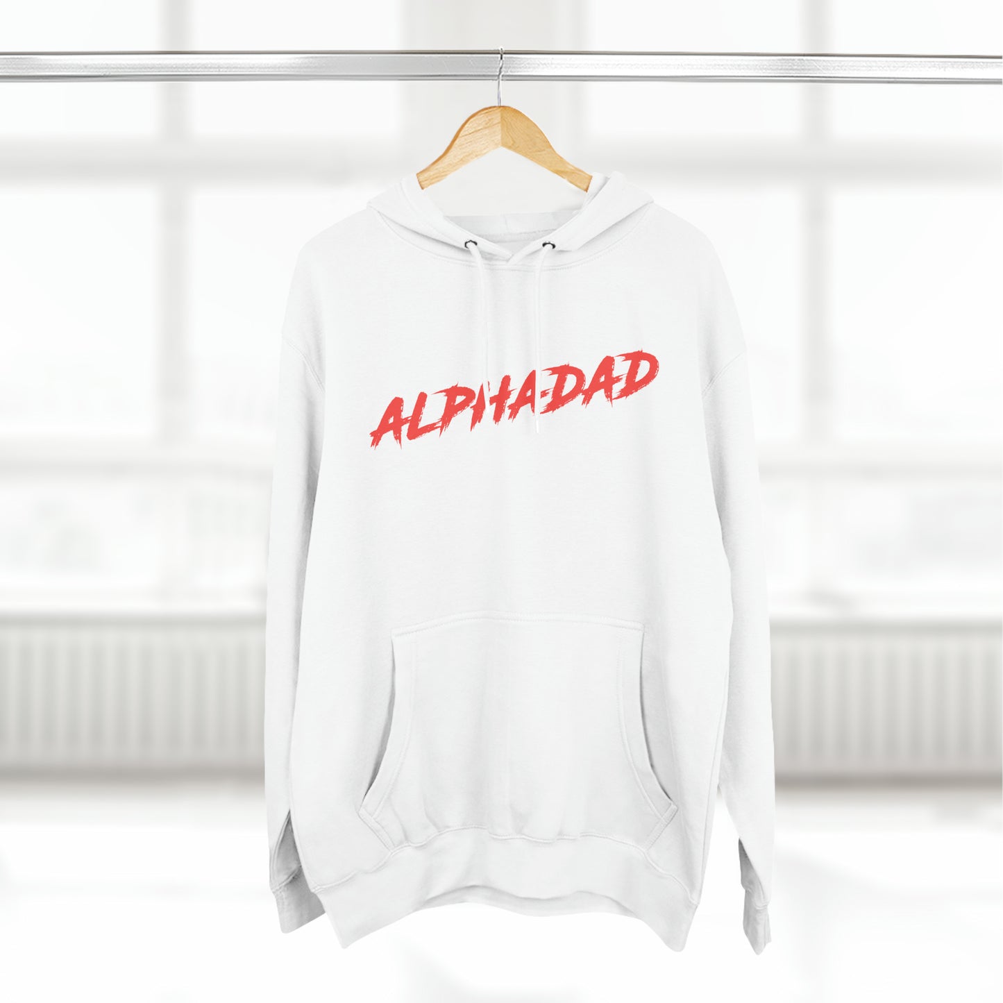 ALPHADAD Timeout Red Logo Three-Panel Fleece Hoodie