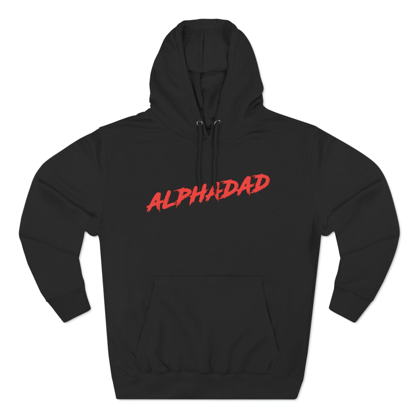 ALPHADAD Timeout Red Logo Three-Panel Fleece Hoodie